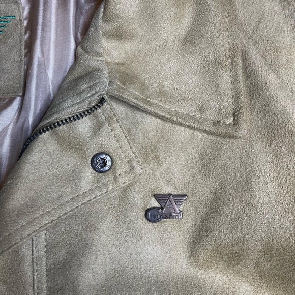 Vintage A Collezioni Brown Faux Suede Jacket Men's Size XLARGE - Picture 3 of 16